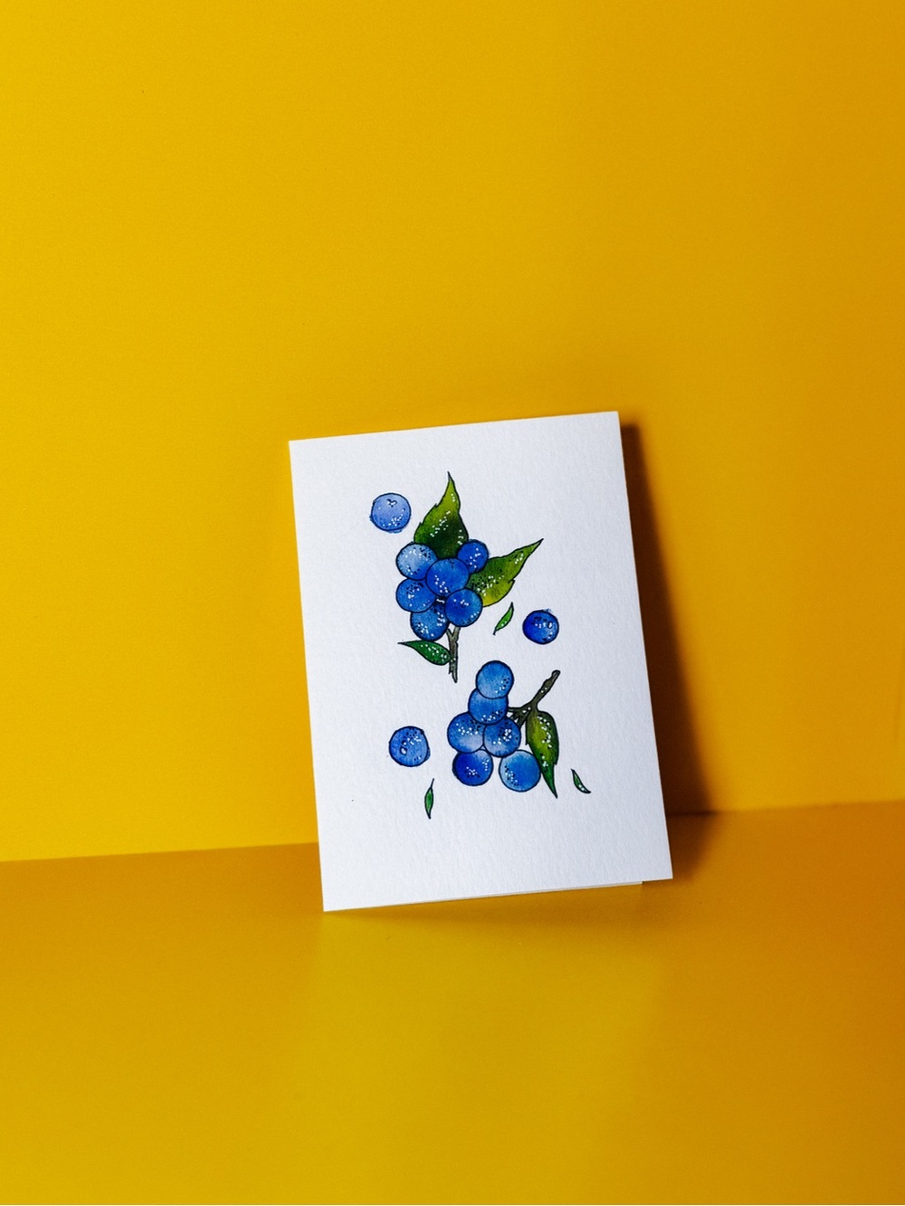 Blueberry Watercolor Greeting Card